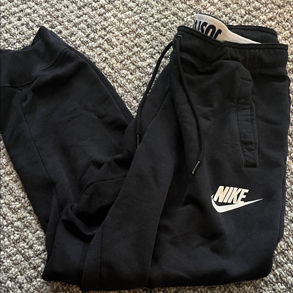 Nike Black Joggers with White Logo